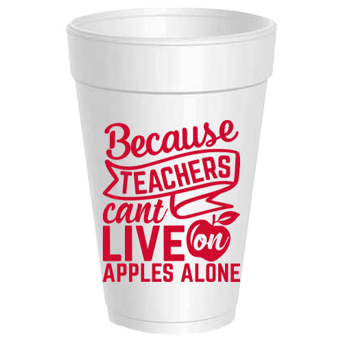 Because Teachers Can't Survive on Apples Alone - 25 Cups