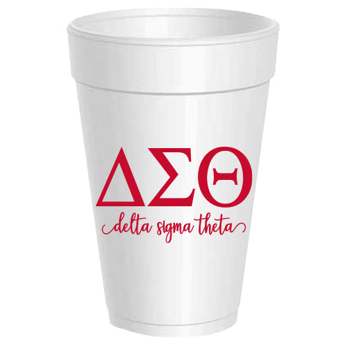 Delta Sigma Theta - ΔΣΘ - Styrofoam Cups - 25 pack