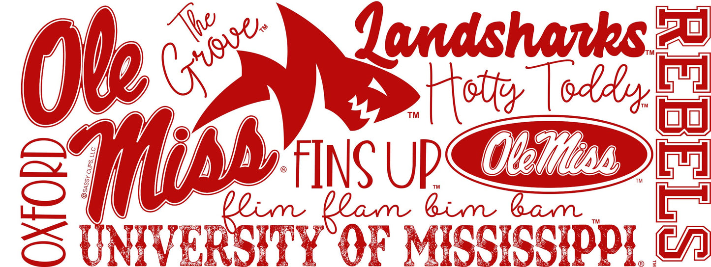 Ole Miss - Traditions Font Wrap - 25 pack