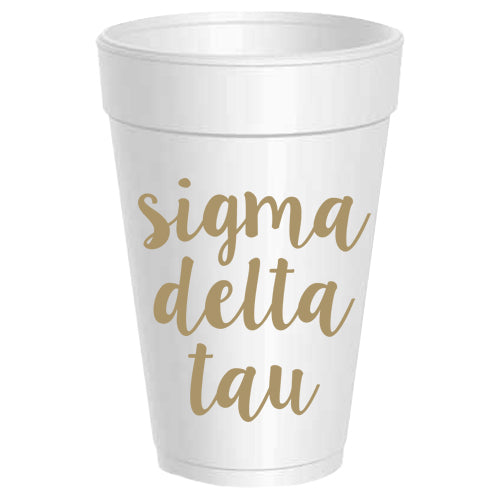 Sigma Delta Tau - Œ£ŒîŒ§ - Styrofoam Cups - 25 pack